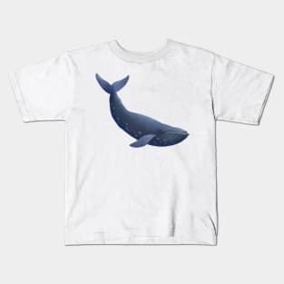 Blue Whale Illustration Underwater Scene Sealife Sea Ocean Kids T-Shirt